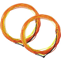 Goture Tenkara Line Tapered Floating Fly Line with Tippet Ring Orange Mixed Color 12ft/3.6m Furled Braided Polyester 2PCS