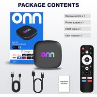Onn 4K Android 13 Smart TV Box 4K Quad Core Set-Top Box 5G Connectivity 8GB128G Voice Remote for Streaming Media Player image 4