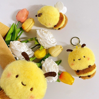 11cm Cartoon Adorable Honey Bee Plush Toys Soft Cute Spring Bees Stuffed Pendants Perfect Birthday Gifts for Kids Girls and Boys