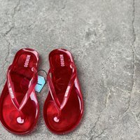 Original MONOBO Women's Jelly Sandals Flat Bottom Beach Slippers Transparent Fashion Shoes Comfortable Casual Rubber Slippers