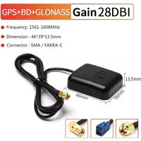 BD GPS GLONASS Antenna High Gain 28dBi 3 In 1 Dual-Mode Satellite Positioning Car Aerial SMA Male FAKRA-C Connector 3M Cable