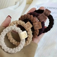 Fivecolor Set Plush Pigtails Small Intestine Hair Ring Headwear Simple Rubber Band Female Hair Tie High Elasticity Durable Head