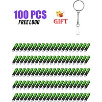 100PCS Wholesale Free Custom Logo Memory Stick 128GB Business Gift Pen Drive 64GB Free Key Chain USB Flash Drive 32GB U Disk 16G