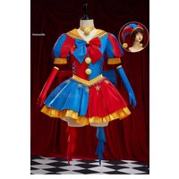 Dunayskiy@Amazing Digital Circus Pomni Fan-made Women's Cosplay Costume Micro Lolita Sailor Uniform Clown Dress Anime Outfit .