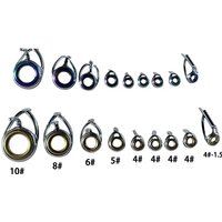 TAKEDO TK19 10# - 4# Casting Fishing Guide Rings Rod Repair Guides Eyes Sets Fishing Rod Building DIY Replacement Accessories