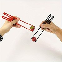 1PC Easy-Grip Reusable Training Chopsticks - Durable Plastic, Perfect for Beginners & Enthusiasts