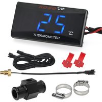 LCD Digital Water Temperature Mini Meter Moto Universal Thermometer For XMAX300 CB400 MT 07 09 Sensor KOSO cylinder Temp Gauges