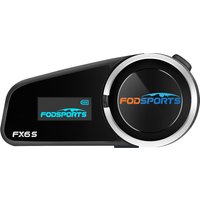Fodsports-oreillette FX6S pour moto, appareil de communication pour casque, Intercom sans fil, Bluetooth 5.0, portée 1000m, Inte