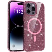 Luxury Bling Glitter Clear Shockproof Magnetic Case For iPhone 17E 16E Air 15 16 14 Plus 13 12 11 17 Pro Max Hard Back Cover