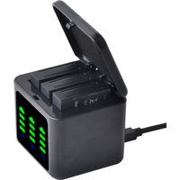 DB-120 DB120 DB 120 Battery 1850mAh with 3-Slot LED Charger Box for Ricoh GR IV GR4 Digital Camera Rechargeable Accessories