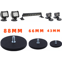 1PC 88/66/43mm M10/M8/M6 Bolt Magnetic Base Mount Bracket Clamp LED Work Light Bar Holder SUV Offroad