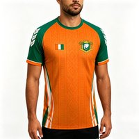 New Ivory Coast flag printed jersey T-shirt, breathable outdoor sports football T-shirt, parent-child+casual sportswear