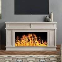 Light Luxury Water Mist Electric Fireplace Stoves , Creates Realistic 3D Flame without Harmful Fumes, Energy Efficient LED