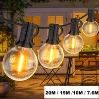 20M Shatterproof G40 Outdoor Lights Garland 220V 110V Led Light String Waterproof Connectable Christmas Garden Decorations Light