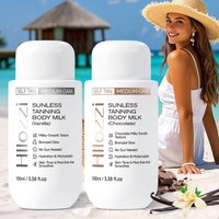 SUNLESS TANNING BODY MILK,Make the skin look brighter and smoother, keep the skin soft and smooth, with a bronze glow.