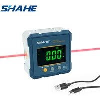 SHAHE Digital Angle Finder Protractor, 2 In 1 Digital Level Angle Gauge Chargeable Digital Inclinometer Angle Measuring Tool