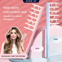 Hair Styling Curly Fluffy Brush Comb Salon Scalp Massage Z Shape Combing Brush Smoothing Heatless Curl Combs Barber Style Tools