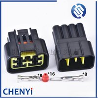 5 Sets 8 Pin Male or Female 2.3mm Auto Light Lamp Black Plug Automotive Waterproof Connector For FW-C-8F-B FW-C-8M-B
