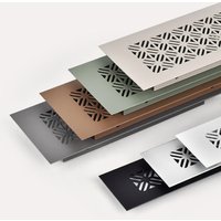 Aluminum Alloy Vents Cover Rectangle 50/80mm Wide 300mm Length Air Vent Decor Louver Breathable Mesh Ventilator Grille Cover
