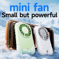 Handheld Mini Lash Fan, 1200mAh Small Portable USB Rechargeable Personal Makeup/Eyelash Fan with 5 Speeds for Women Mom Girls