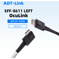 90 Degrees Elbow To Straight Oculink Adapter Data Cable SFF-8611 Gen3 4 for Server Array Card Motherboard Backplane Connection