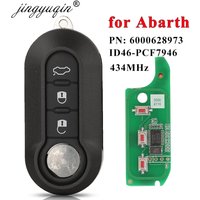 jingyuqin 2/3 Buttons 434Mhz ID46 Car Remote Key For Abarth 500 595 500 124 695 5CC Delphi/Marelli 71752289 6000628973