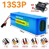 New 48V 100Ah 2000W 13S3P DC/T Lithium Ion Battery Pack Suitable for 48V motors with BMS+54.6V Charger