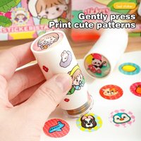 New Waterproof Stamp Toys Cute Cartoon Stamp Stickers Color Sticker Gift