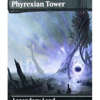 (Phyrexian Tower) Foil/Holo TCG Magical Proxy Black Top Quality Proxy Playing Cards Gathering Board Game Trading Cards