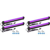 AB33-4Pcs USB UV LED Black Light T8 Blacklight Bar Fluorescent Party Disco Ultravilet Lamp Tube UV Strip Lights