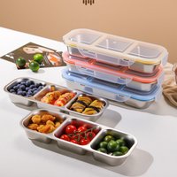Stainless Steel Lunch Box for Weight Loss, Mini Portion-Controlled Bento Box, Microwaveable Compartmentalized Lunch Box