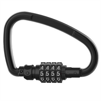 AliExpress NONE , 4-Digit Heavy Duty Carabiner Clips, D-Shaped Code Lock for Looped Bike Security Cable Lock