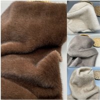 10mm Long Fur Imitation Mink Fabric for Thick Dense Soft Touch Cotton Doll Clothes Cloth Diy By The Meter Sewing Material
