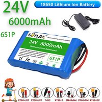 Batterie Lithium-ion 24V 6Ah 6S1P 25.2V 6000mAh Pour Petits Monocycles Électriques, Scooters, Jouets, BMS Intégré