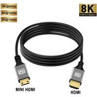 5m 3m 2m 1m 8K Mini HDMI-Compatible to HDMI Cable 8K 60Hz Mini HD 2.1 Cable for Video Card HDTV Tablet Camera Camcorder cable
