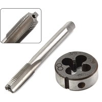 2pcs HSS 6542 BSF 3/8- 20 Straight Flute Machine Taps Right Hand Pipe Tap And Die For Steel Metal Threading Working Tools Parts