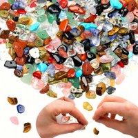 Natural Chip Stone Beads 5-8mm Approximately 200pcs Irregular Gemstone Hole Drill DIY Bangle Jewelry Making Crafts