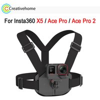 For Insta360 X5 Camera Chest Strap Mount Magnetic Quick-Release Base For Insta360 Ace Pro / Ace-Pro 2, POV Hands-free Shooting