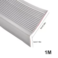 1M Stair Nosing Edging Strip Rubber Self-Adhesive Stair Edge Protector Black Non-Slip Step Edge Trim Strips
