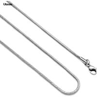 Round Snake Chain Necklace for Women Men Stainless Steel Link Chain 0.9mm 1.2mm 2mm Chains Choker Fashion Jewelry Gifts