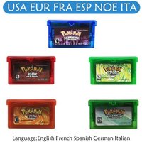 GBA Game Pokemon Series Video Game Cartridge Console Card Pokemon Emerald FireRed Ruby LeafGreen Sapphire Multi-language image 4