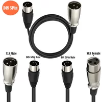 MIDI to XLR Adapter Cable,DIN 5 Pin to XLR 3 Pin Audio cable for Match music instruments or cables with MIDI or XLR connector