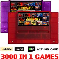 SNES 3000 in 1 Game Card With 8GB TF Card SFC V12 Game Cartridge For SFC Super Famicom US Game Console Game Accessories
