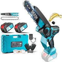 Seesii 6&8'' Bürstenlose Akku-Elektrosäge 1000W Elektrische Kettensäge Holzbearbeitung Gartenpflege-Werkzeuge Für Makita 18V Akku