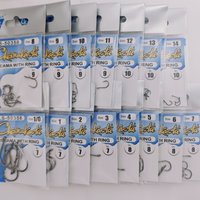 30packs High Carbon Steel Fish Hook Efficiency Barbed 1/0-14# Fishhooks With Hole Jig Carp Big Eye Fly Fishing Hook Worm