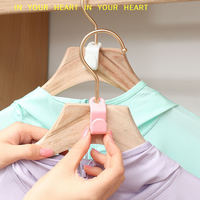 【X】Plastic Wardrobe Coat Extender Clips Holder Space Saving 50Pcs Mini Clothes Hanger For Wardrobe Connector Hook