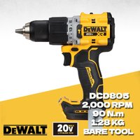 DEWALT DCD805 Hammer Drill/Driver Kit Tool Only 18V MAX XR Brushless Cordless Impact Drill 1/2 in Rechargeable Power Tools