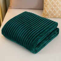 2025 Spring and Autumn New Solid Color Thickened Wide Drawing 3.3cm Flannel Milk Fleece Blanket Machine Washable