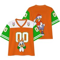 Cartoon Donald Duck 3D Print T-shirt Mesh Football Jersey Streetwear Harajuku Casual Short Sleeve Summer Top for Family Outfits