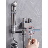 Angle Valve Wall Mount Toilet Bidet Sprayer Set Zinc Alloy One In Two Out Water Cleaning Sprayer for Bathroom Toilet Accessories